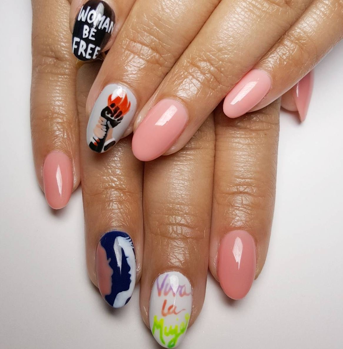 charming women’s day nail art design-15