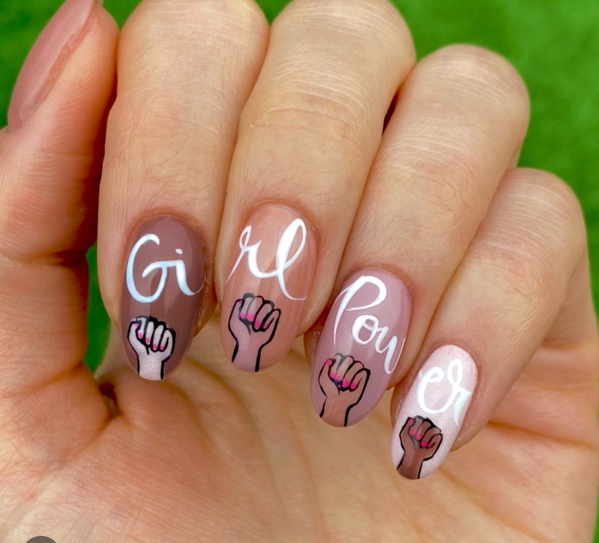 captivating women’s day nail art deaign-31