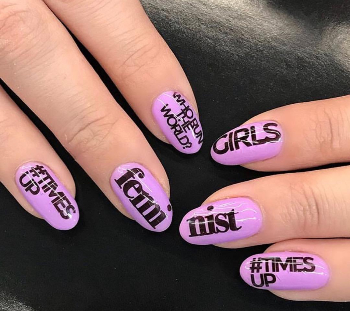 alluring women’s’ day nail art design-37