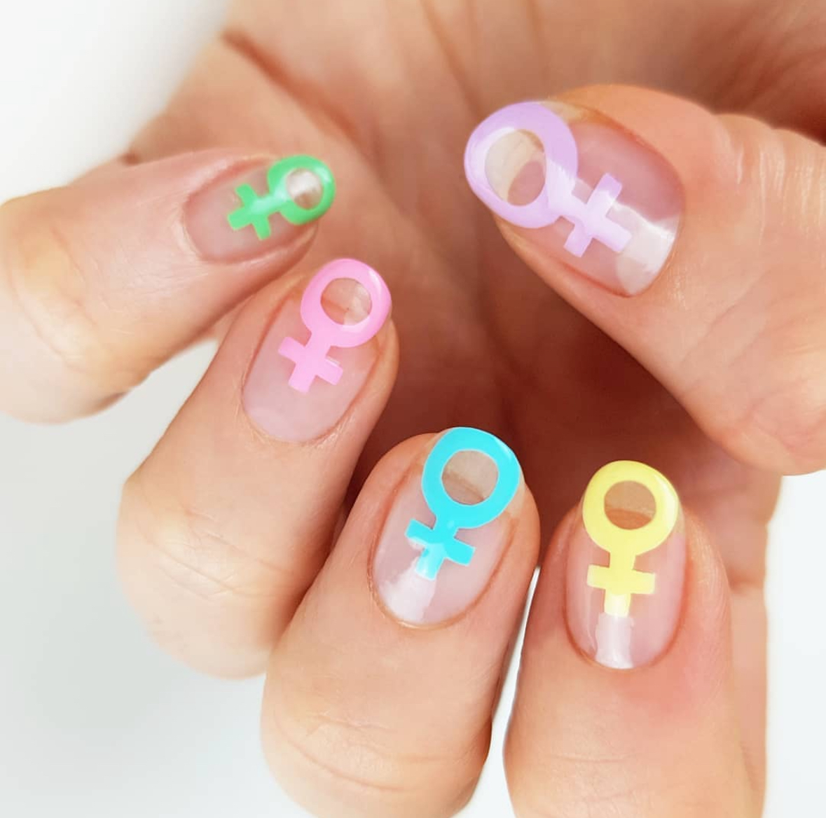 Colorful women’s day nail art design-39