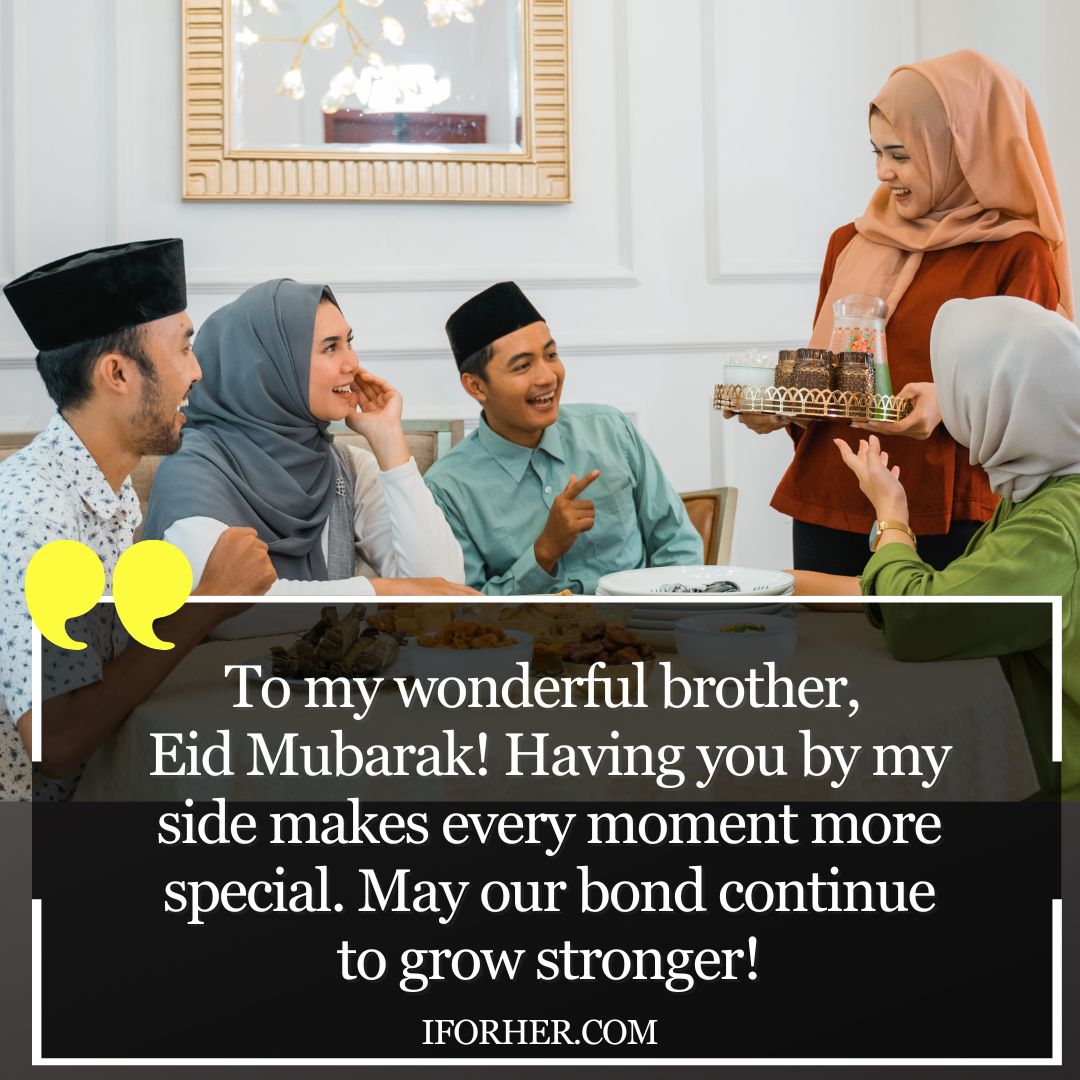 Eid Wishes for brother, sister - IForHer