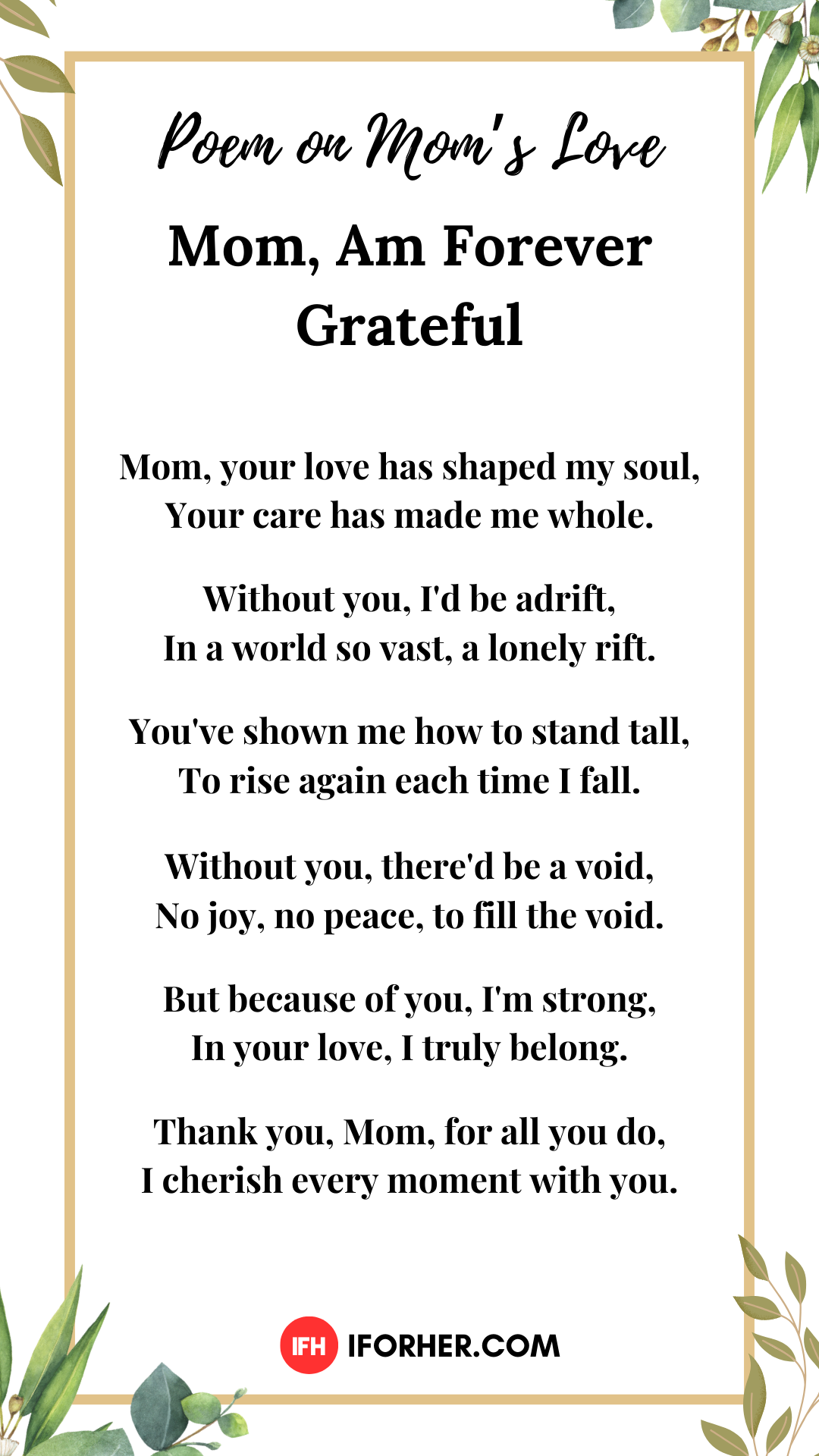 Mother's Day Poem: Poem on Mom's Love
