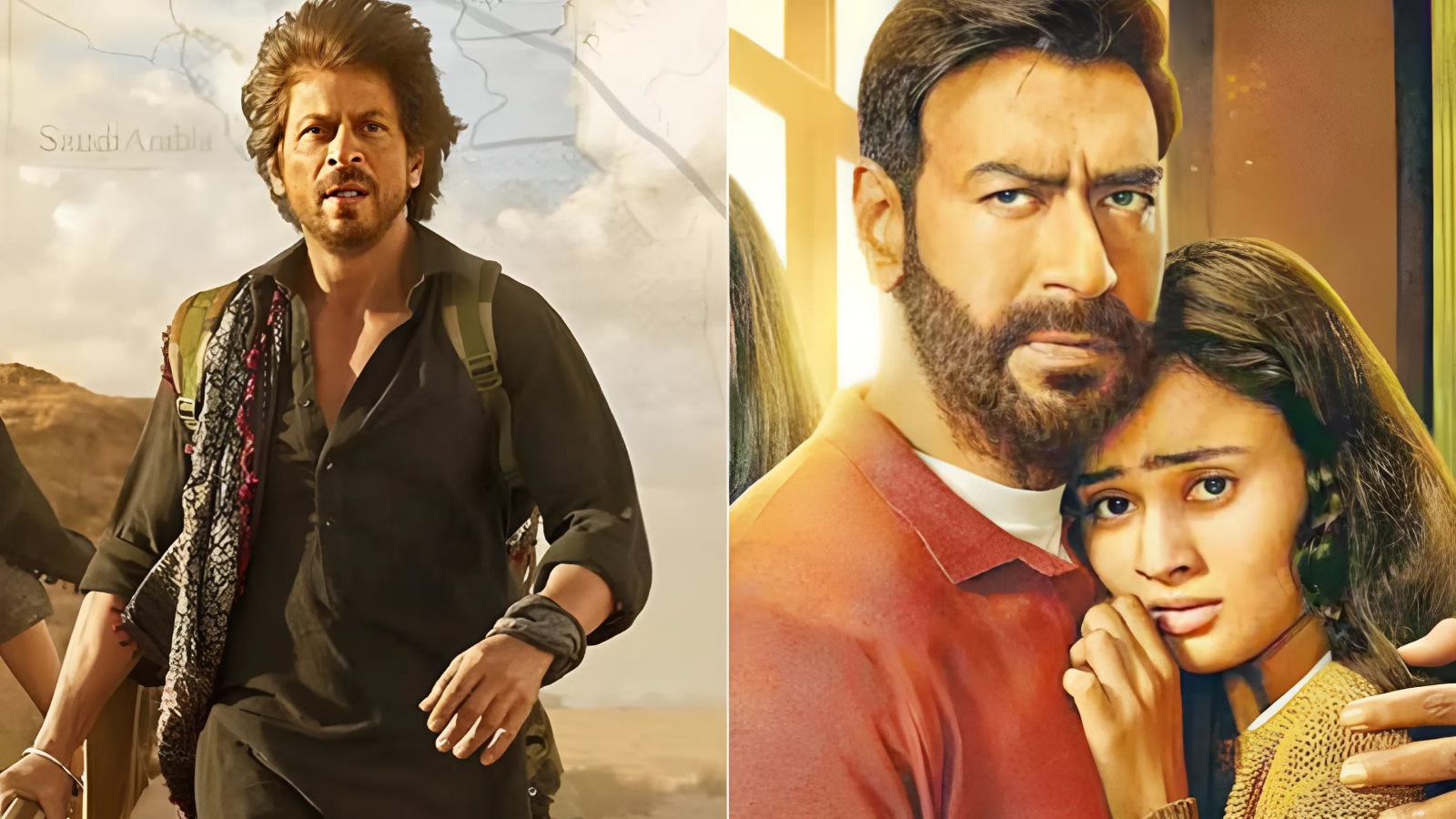 Shah Rukh Khan in Dunki and Ajay Devgn in Shaitaan