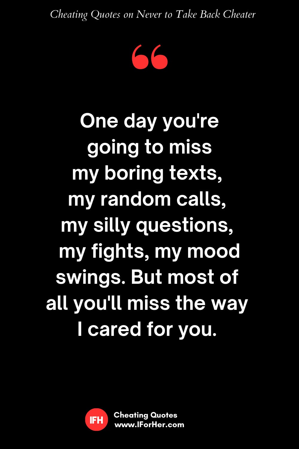 Never Take Back a Cheater Quotes